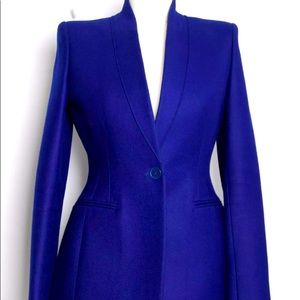 Stella McCartney Women Blue Blazer 100% Wool One Button Formal Jacket IT 42